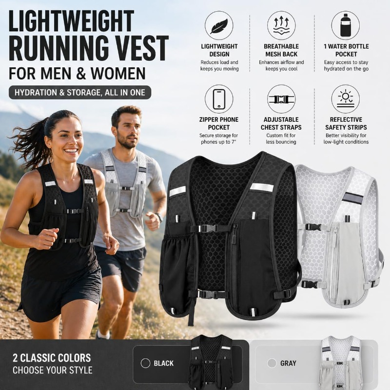 러닝 및 사이클링 스포츠 반사경 경량 조끼, 휴대폰 수 - Running Gear Sale 리뷰 및 가격